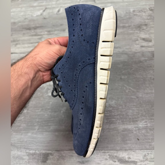 Cole Haan Zerogrand Navy Blue Suede Shoes 12 M main image 4